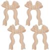 GRIRIW 4pezzi Applique in Legno Intagliato Vintage Applique per Mobili in Stile Europeo Ritagli in Legno Fiocco per Armadietti Decorazioni per Pareti e Soffitti di Ante di Guardaroba