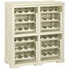 MA MAISON Scaffale Portabottiglie per 48 Bottiglie, Cantinetta Vino Modulare in Plastica, Mobile Porta Vino a Vista per Cucina, Cantina o Soggiorno, 79x42,5x85,5 cm (Angora)