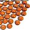 QUARKZMAN Perline in Vetro, 20pcs Gemme Piatte in Vetro Rosso 0.22lbs (0.47-0.55) Biglie di Vetro Ciottoli per Riempimento Vasi Decorazione Acquari Artigianato Fai-da-Te