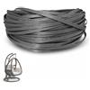 BUERPINKING 65 m di plastica intrecciata, rattan sintetico a trama piatta, grigio