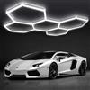 DIKHEE Luce da Garage A LED Esagonale da 192W, 5 Luci A Nido d'Ape Dettagli auto luci, 6500K Lampada a LED Esagonale per Auto, Bar, Negozio, Palestra, Officina,magazzino (5 HEX)