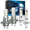 Sycreek H1+H7 LED Lampadine,22000LM CanBus Senza Errori 6500K Super Brillante Fari Abbaglianti e Anabbaglianti, Kit Sostituzione Lampada Alogena E Fari Allo Xenon,2 Lampadina H1+ 2 Lampadina H7