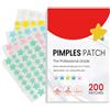 AQSQWQ 200 Patch Patch Per Brufoli A Forma Di Stella，Macchie di Acne Idrocolloide Portatili Che Nascondono Patch di Bellezza