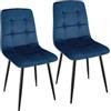 WAFTING Set di 2 Sedie da Pranzo Imbottite con Schienale Alto