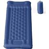 RUMBALUXY Materassino Campeggio con Pompa a Pedale, Autogonfiabile Materasso Gonfiabile, Compatto Cuscino da Campeggio Leggero, Blu, 195x72x12cm Singolo (Spessore 12cm)