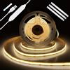 Enteenly Striscia LED COB 2 m, Retroilluminazione TV USB 5V con Dimmer e Funzione Memoria, Striscia LED Dimmerabile senza Punti per Illuminazione Bias TV, Mobili e Ambiente, 4000K