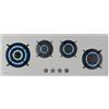 KLARSTEIN Goldflame 4 Slim Piano Cottura Gas, 4 Bruciatori in Ottone, Acciaio Inox, Accensione SnapJet, Protezione Interruzione Fiamma, Adatto Gas Naturale & GPL, Include Tubo & Riduttore