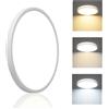 FUPE Plafoniera LED Soffitto 32W Lampada da Soffitto, 3000K/4000K/6500K Ø40cm 3200lm con Gancio di Sicurezza per Installazione Facile per Camera da Letto Corridoio Cucina Seminterrato