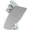 ARCOL Copriasse da Stiro ad Elastico Compatibile per Asse da Stiro Foppapedretti - Made in Italy - Ricambio Copertura asse da Stiro 100% Cotone - Telo asse da stiro (Copertina, Grigio Cuori Bianchi)