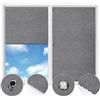 Johgee Tende a Rullo Oscurante 116 x 120 cm, Tenda Oscurante Termica con Ventosa, Tessuto Anti-sole Cotone e Lino, Adatto per Camere da Letto Camerette