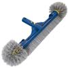 POOLAZA Testa di spazzola per piscina da 45 cm per piscina interrata/fuori terra, spazzola per piscina robusta, per la pulizia delle pareti delle piscine, spazzola abrasiva durevole con spazzola di