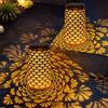 OUSFOT Lanterne Solari da Esterno 2 Pezzi, Due Modalità di Illuminazione Lanterne Solari da Giardino, Impermeabile Luci solare per Terrazza, Patio, Tavolo, Festa, Decorazione Orientale della Casa