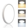 FUPE Plafoniera LED Soffitto 18W Lampada da Soffitto Rotonda 30cm con Gancio di Sicurezza per Installazione Facile CCT 3 Temperature Colore per Camera da Letto Corridoio Cucina Seminterrato