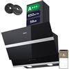 CIARRA CBCB6736N Classe A+++ Cappa Aspirante 60 cm WIFI Control Nero