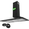 CIARRA CBCB9201 Cappa Aspirante 90 cm Classe A++ 406 m³/h 60dB Nero