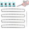 STEEIRO Set di 4 catene per motosega 3/8 LP 1,3 mm 44 TG per spada da 30 cm con 1 file compatibile con Husqvarna, Makita, Echo, Dolmar e altri (3/8 1,3 mm 44 TG)
