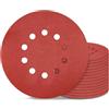 Awutzut Disco abrasivo a 10 fori da 22,9 cm, grana 180, carta vetrata per cartongesso, 15 pezzi, per levigatrice a soffitto Popcorn