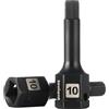 toolant Set di 2 chiavi a bussola esagonali da 1/2, 10 mm, con attacco esagonale, in acciaio S2, con attacco a brugola, grado di impatto