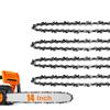 ANCKNEG 4 catene per motosega da 35 cm, LP 1,3 mm, 52 TG, ricambio per Makita, Bosch, Einhell, Dolmar, Karcher e motoseghe compatibili da 14, qualità professionale per legno e foreste