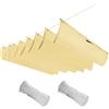CHENG Tenda parasole retrattile, 1 x 5 m (larghezza x lunghezza), copertura per ombra regolabile, impermeabile, protezione solare dai raggi UV, per pergolato, copertura per ombre da giardino, beige chiaro