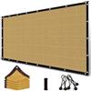 Generic 3x4m Rete Ombreggiante con Occhielli 90% Anti UV, Telo Parasole in HDPE Traspirante, 2x4m 3x5m 6x8m Schermatura Privacy per Giardino, Balcone, Terrazza, Serra e Recinzioni(Beige,3x5m)
