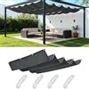 Generic Copertura di ricambio per tettoia retrattile con design a goccia ondulata scorrevole, per pergola esterna, portico e gazebo