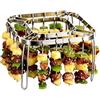 Generico Supporto per Spiedini Friggitrice ad Aria - Set Barbecue Inòx con 28 Spiedi Verticali e Pinza Sollevamento | Accessories Griglia Sospesa Forno 5L | Girarrosto Carne Manzo Cucina Casa