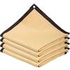 EasyBuyCat Beige 80% Rete Telo Ombra, 2x2m 3x4m 4x6m 5x5m 6x12m Panno Ombreggiante Resistente Ai Raggi UV Vela Ombreggiante, per Giardino,Pergola,Piante da Patio,Serra,Pollaio