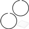 M METERXITY 2-Pack Kit Anelli Pistone Motore, 34mm x 1.2mm Spessore Set Anelli Pistone Ghisa Sferoidale Standard Ricambio per Piccoli Motori/Macchinari [Nero]