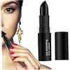 Weduspaty Rossetto opaco, rossetto di velluto a lungo durata per labbra non acconciata rossetti idratante impermeabili per trucco a tema Halloween, nero