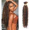 CAZSYSDD Deep Wave Bulk Hair for Braiding 18 inch No Weft Deep Wave Bundles Curly Braiding Hair Extensions for Boho Braids and Wavy Braiding Hair 2 Braids Per Pack