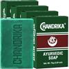 Chandrika Sapone Ayurvedico alle erbe e olio vegetale Sapone - 74,8 g - Confezione da 10