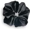 SXQLYH, elastico per capelli scrunchie in velluto, grande elastico per capelli spesso e morbido in velluto, scrunchies per coda di cavallo invernale per donne con capelli spessi e lunghi (nero)