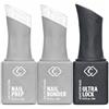 Cupio Adhesion Trio Set - Nail Prep, Nail Bonder & Base Coat - Sistema di adesione a 3 step per nail art - Impedisce lifting - per gel, acrilico, polisgel & Shellac