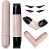 Muiefe 2 Pezzi Eyeliner Timbro Coda, Timbro per Eyeliner, Stampo Eye Liner a Doppia Testa per Principianti, Penna Eye Liner Rotante per Trucco Occhi, Impermeabile e Resistente alle Sbavature (Nero e Marrone)