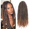 FANWYFYU 3 confezioni di capelli intrecciati Marley Twist da 45,7 cm, capelli lunghi cubani intrecciati Marley afro, ricci finti all'uncinetto, extension sintetiche Marley (T30)
