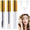 Hintyne Tubo vuoto per mascara e bacchetta in vetro con pennello e imbuti Tubi vuoti per lucidalabbra da 10 ml Tubo vuoto ricaricabile per mascara Contenitori portatili per lucidalabbra Oro