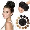 SEGO Pro 45G Chignon Finto per Capelli Veri Umani #1B Nero Naturale Elastici Chignon Finti Folto Ondulato Extension Capelli Naturale Coda di Cavallo Spessi Updo (45g)