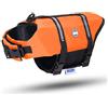 Nobleza - Giubbotto Salvagente per Cani Taglia Grande, Regolabile Con Maniglia e Strisce Riflettenti, per Nuoto Surf Canottaggio Barca, Arancione (L)