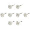 Infinity Decor Confezione da 8 pomelli rotondi in ghisa, stile antico, stile vintage, colore bianco, 40 mm, adatti per cucina, cassetto, credenza, cassettiera, mobile