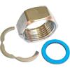 H2O-Flex® Set di raccordo per tubo corrugato in acciaio inox da 1/2, ottone nichelato