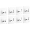 DEKAZIA® Set 8 Ganci Adesivi Bianchi Cucina, Porta Asciugamani Senza Forare