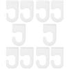 Generico 10 Pezzi Gancio per Asta Poster Robusta in Plastica Bianca | Struttura Stabile, Uso Prolungato, Design Elegante, Adatto a Fissaggio e Ricambio in Casa