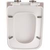 SIXRUN Copriwater Universale in PP, Seduta per WC a Chiusura Lenta Silenziosa, 42-48cm Lunghezza 34cm Larghezza per Bagno Casa