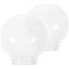 COOLHIYA Paralume Sferico in Acrilico Bianco, 2 Pezzi, Facile da Installare, per Lampada a Soffitto e Palla Lampione Giardino, Sostituzione Decorativa
