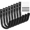 LYIMCHONG 9 Pz Ganci da Parete per Garage, Gancio Appendi Bici da Muro Garage, Appendino da Muro, Gancio da PareteGancio a J Impieghi Gravosi per Scale, Biciclette, Giardino, Porta Pneumatici