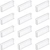 QUARKZMAN 12Pcs Connettori In Plastica Per Vetro Adatti Per Morsetti A 180 Gradi Per Vetro Spesso 3Mm Supporto Di Fissaggio Senza Cornice Per Acquari Scaffali Espositivi Trasparenti