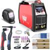 VECTOR WELDING Saldatrice TIG AC/DC 5 in 1 per Alluminio e Plasma, MMA e Pulse, Accensione HF, 9 Memorie, VRD e Anti Stick, Kit Completo con Casco NewYork2500 - VECTOR WELDING