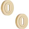 Infinity Decor Confezione da 2 rosette ovali standard con finitura in ottone satinato, per porte interne ed esterne
