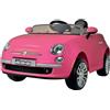 Macchina Elettrica per Bambini 12V con Licenza Fiat 500 Rosa